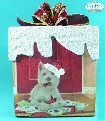 Porta Panetone - Dog Noel